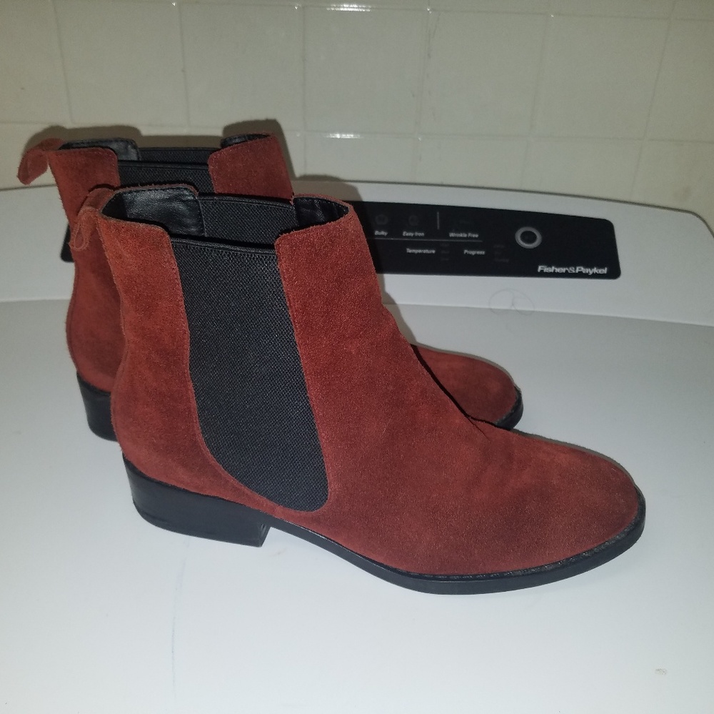 Rust red suede aldo boots 7.5